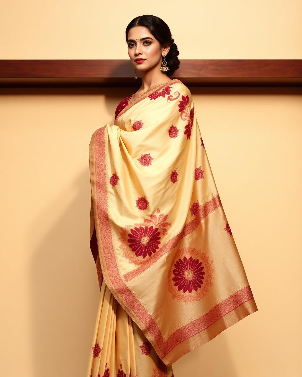 Jaanvi Hand-Painted Tussar